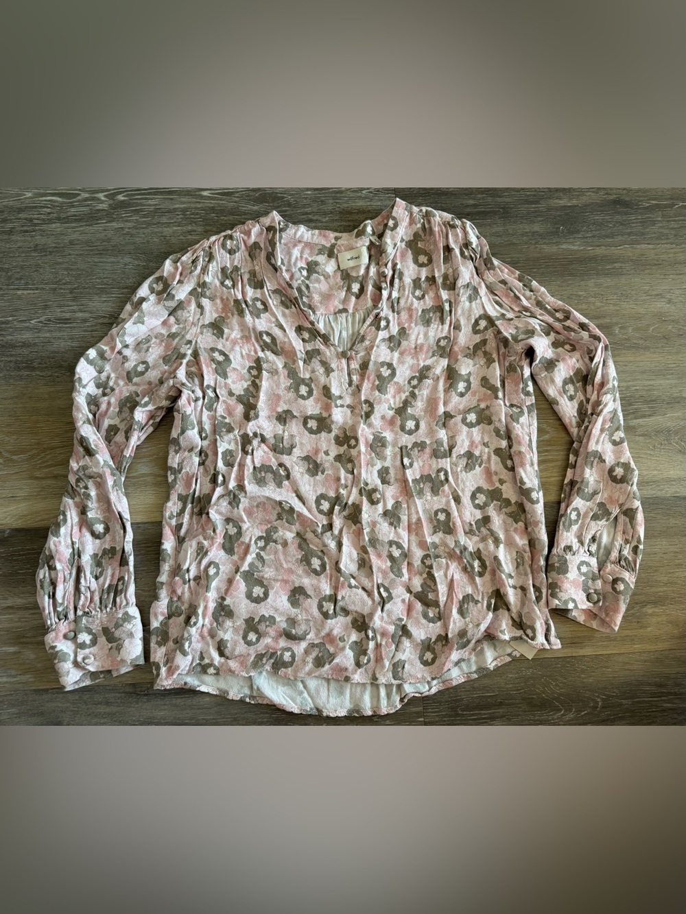 Aritzia Wilfred Floral Pink Blouse